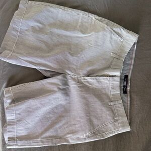 women Gray Striped Shorts